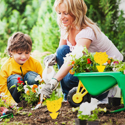 40 Pcs 5 Shapes Yellow Extremely Sticky Traps for Fungus Gnat, Fruit Fly, Fly, Whitefly, Flying Insect Catcher Traps for Houseplants, Kitchen, Indoor/Outdoor, Non-Toxic, Odorless, Pet and Kid Safe