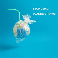200 Count 100% Plant-Based Compostable Straws - Plasticless Biodegradable Flexible Drinking Straws - A Fantastic Eco Friendly Alternative to Plastic Straws