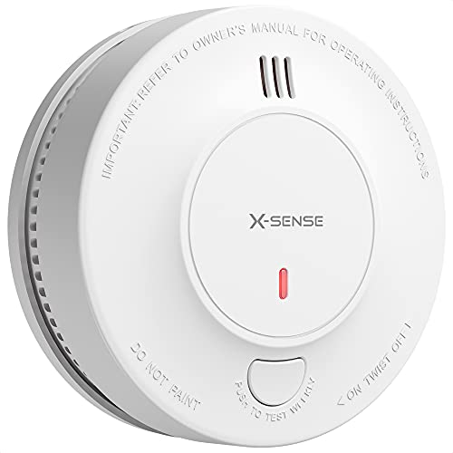 X-Sense Smoke Detector, 10-Year Battery Smoke Fire Alarm with Photoelectric  Sensor, LED Indicator & Silence Button, 1-Pack