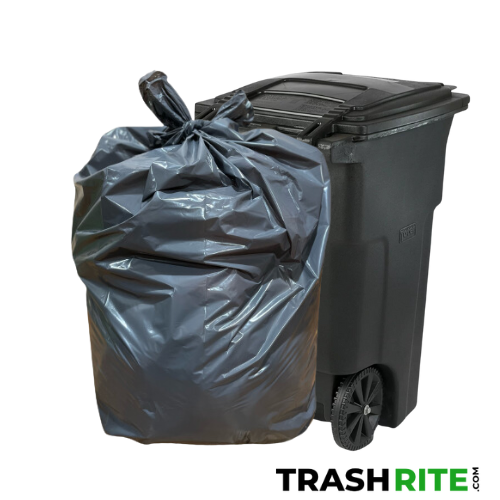 95 Gallon Trash Bags 10 Pack Super Big Mouth Large Industrial 95 GAL Garbage  Bags Can Liners