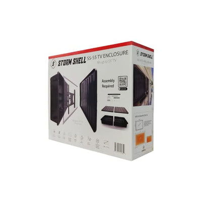 Outdoor TV Hard Cover Weatherproof Protection for Television - Mounts Right on The Wall - TV Wall Mounting Bracket Included … (45-55 inch), Black