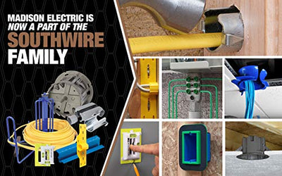 Southwire MSB22 One Device (22.5/Cu) with Adjustable Depth, Heavy Duty 42lb. Mounting Screws Included PVC ELECTRICAL BOX, 1 Gang Plus, Gray