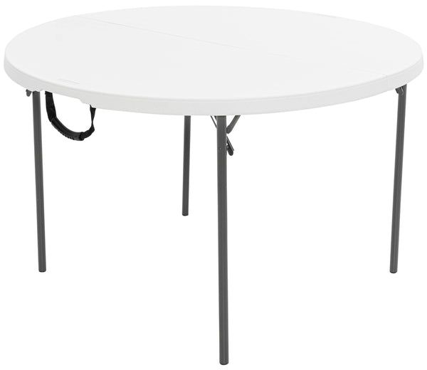 Lifetime Light Commercial Fold-in-Half Round Table, 4-Foot - Trash Rite