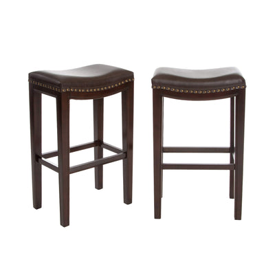 Christopher Knight Home Avondale Backless Bar Stools,12"D x 18.13"W x 30"H, 2-Pcs Set, Brown