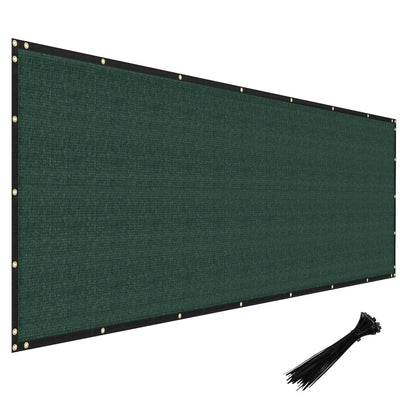Windscreen4less Privacy Fence Screen 6'x50' Heavy Duty Windscreen Fencing Mesh Fabric Shade Cover for Outdoor Wall Garden Yard Pool Deck, Green
