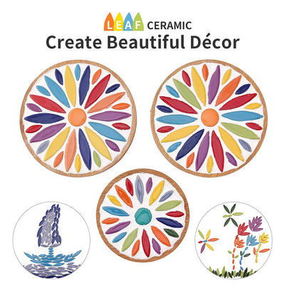 Youway Style Petal Mosaic Tiles for Crafts, 568g Flower Tiles Pieces for Mosaic Craft Supplies,DIY Mosaic Outdoor Decor(Mixed Colors,20 Ounce)