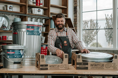 Behrens Galvanized Steel Trash Can, 31-Gallon