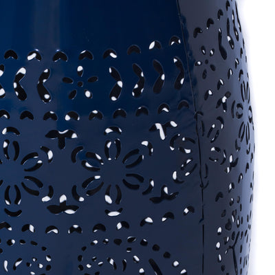 Christopher Knight Home Ruby Outdoor 12" Iron Side Table, Dark Blue