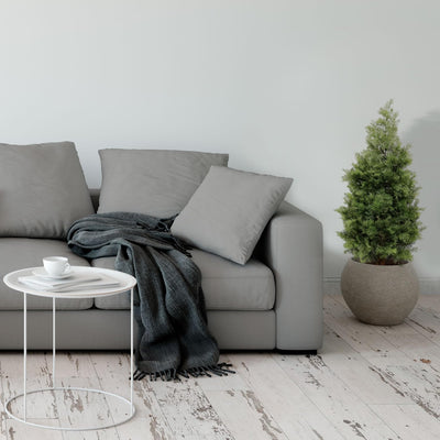 Aveyas 3ft Artificial Cedar Topiary Trees for Outdoor Front Porch Door, 3 Feet Faux Potted Plants Evergreen Fake Pine Cypress Tree for Outside Home Decor (3 ft Tall) - Set of 2 Pack