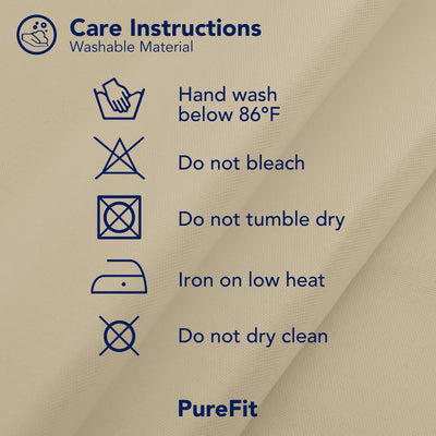 PureFit Outdoor Curtains for Patio Waterproof Weatherproof, UV and Fade Resistant Outside Curtains for Gazebo, Front Porch, Pergola, Sun Blocking Privacy Curtain, 52W x 84L inch, 1 Panel, Beige