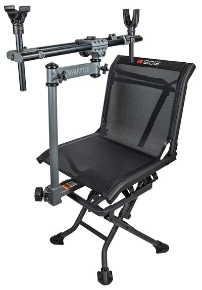 BOG ChairPod Hunting Rest with Maximum Shooting Stability, Tension Knobs, Tilting Frame, Adjustable Height, Swivel Chair, Hands-Free Use, and Comfortable Design for Hunting, Shooting, and Outdoors
