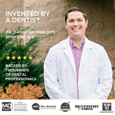 SLATE Electric Flosser | 3-in-1 Electric Flosser for Teeth w/ 3 Speeds - Dentist Invented | Eco Reusable Non-Toxic Floss, Tongue Scraper & Gum Stimulator | Power Flosser, Interdental Brush