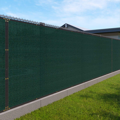 Windscreen4less Privacy Fence Screen 6'x50' Heavy Duty Windscreen Fencing Mesh Fabric Shade Cover for Outdoor Wall Garden Yard Pool Deck, Green