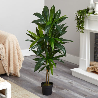 Nearly Natural 48" Dracaena Silk Plant (Real Touch) Green