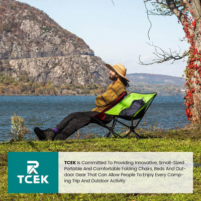TCEK 2024 Swivel Portable Chair - Small Compact Collapsible Folding Chairs for Adults, Setup in 8 Seconds, Lightweight Outdoor Backpack Chair for Camping, Travel, Hiking, Beach, Support 300 LBS