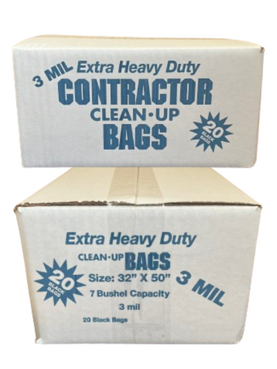 32 x 50 3 Mil Heavy-Duty Trash Bags - 20 Per Case | Durable & Reliable