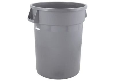 Winco PTC-20G Round Trash Can, 20 Gallon, Gray