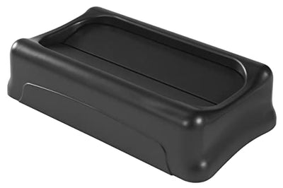 Rubbermaid Commercial Products Slim Jim Trash Can Swing Lid, Black, Plastic, Compatible with 23 Gallon Slim Jim Containers/Garbage Can