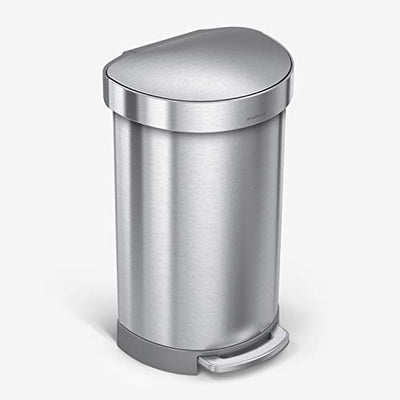 Buy simplehuman 45L Semi-Round Trash Can - Hands-Free Step | TrashRite