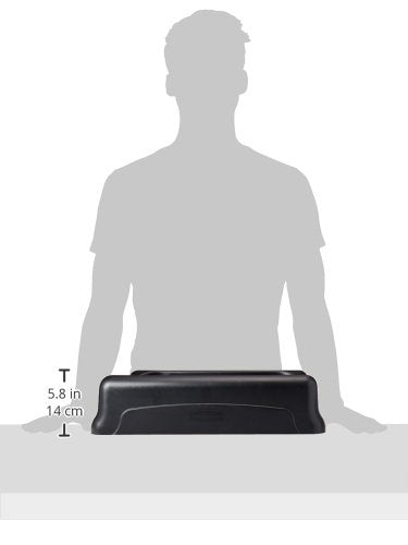Rubbermaid Commercial Products Slim Jim Trash Can Swing Lid, Black, Plastic, Compatible with 23 Gallon Slim Jim Containers/Garbage Can