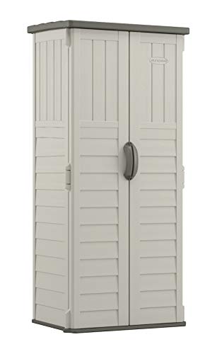 Suncast BMS1250 Vertical Shed with Floor - Vanilla