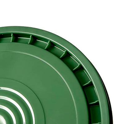 Consolidated Plastics Food Grade Easy Peel Lids for 3.5, 5, 6 and 7 Gallon Buckets (12 Pack) BPA Free Reusable Pail Lids, Durable HDPE, Made in USA (Green)