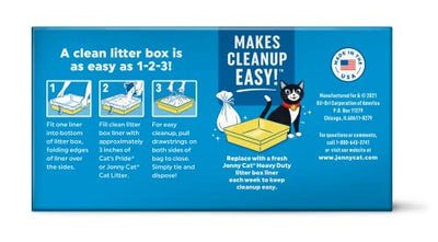 Jonny Cat Heavy Duty Jumbo Tear-Resistant Litter Box Liners, 15 Count