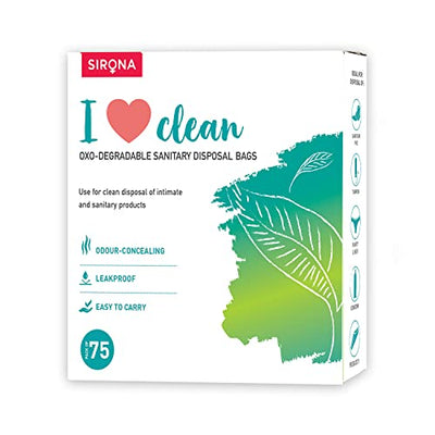 Sirona Personal Disposal Bags – 75 Bags for Discreet Tampons, Sanitary Pads/Napkin, Panty Liners, Tampons & Condoms | Menstrual Care and Hygiene Products