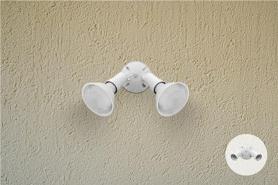 Lithonia Lighting OFTH 300PR 120 WH M12 Adjustable Twin Par Holder Standard Outdoor Flood Light For Safety and Security, 120 Volts, 300Watts, White