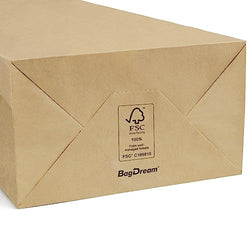 BagDream 4lb 5x2.95x9.45 Inches 100Pcs Kraft Paper Bags, Snack Bags, Bread Bag, Craft Bags, 100% Recycled Kraft Paper Brown Lunch Bags with White Dot