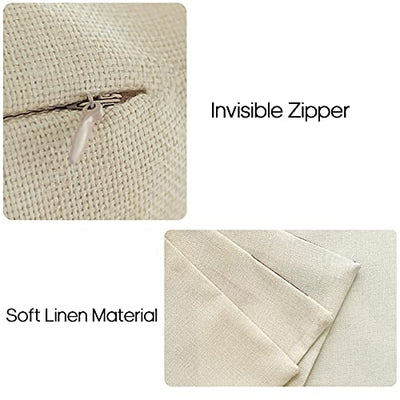 YCOLL Pillow Covers, Modern Sofa Throw Pillow Cover, Decorative Outdoor Linen Fabric Pillow Case for Couch Bed Car 45x45cm for Home (Light Blue, 18x18,Set of 4)