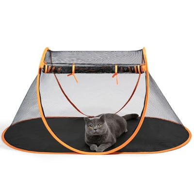 Love's cabin Pop Up Outdoor Cat Tent, Outside Cat Playpen for Indoor Cats, Portable Outdoor Cat Enclosures for Indoor Cats, Cat Outdoor Playpen Enclosed for Samll Animals