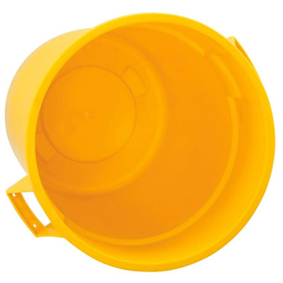 Regal Altair Round Commercial Trash Can. Waste Container for Home, Sidewalks, Roadside, Outdoor Multi-Purpose Can (20 Gallon, Trash Can, Yellow)