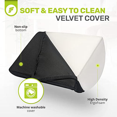 ErgoFoam Foot Rest for Under Desk at Work Chiropractor-Endorsed, 2in1 Adjustable Premium Under Desk Footrest Ergonomic Desk Foot Rest with High-Density, Compression-Resistant Velvet Soft Foam (Black)