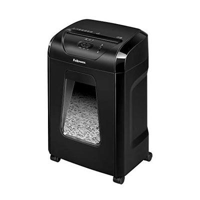 Fellowes Powershred 12C15 12-Sheet Crosscut Paper Shredder for Office and Home with Safety Lock, Black 4014401