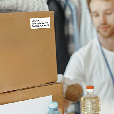 MFLABEL 2x4 Labels, 10-UP Shipping Address Labels, 500 Labels,50 Sheets Labels for Printer, Internet Mailing Shipping Labels, Label Stickers, 2" x 4" FBA Labels for Laser/Inkjet Printer