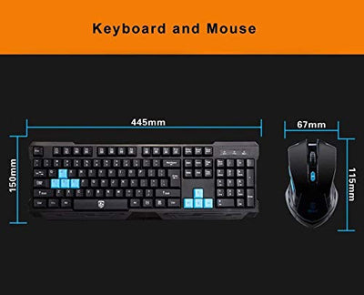 UniFire V60 Waterproof 2.4G Wireless Gaming Keyboard with Mouse DPI Control For DESKTOP PC Laptop Wireless Keyboard Mouse Combos (black)
