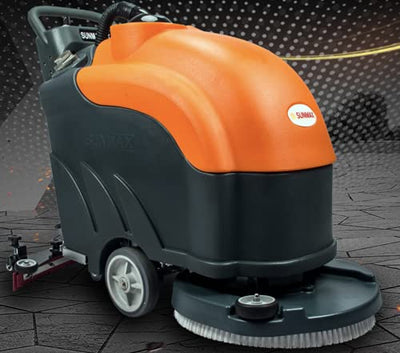 Battery Powered Floor Scrubber Dryer, 22" Brush, 31" Squeegee Width, 14.5 gal Tank, Brush Speed 200 RPM, Automatic Floor Scrubber with a Complete Set of Parts