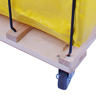 HIGOOD Basket Trucks,Service Carts Yellow 12 Bushel Knock Down Truck,Carts, 15.0 cu. ft, 600 lb, 36" L X 26" W X 34" H Capacity