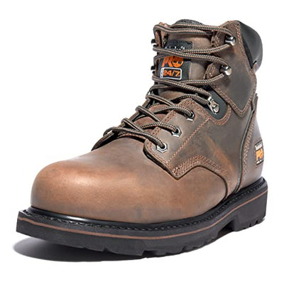 Timberland PRO mens Pit 6 Inch Steel Safety Toe Industrial Work Boot, Brown/Brown, 10 US
