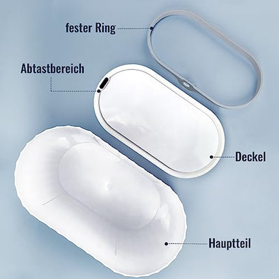 ELPHECO Bathroom Trash Can with Lid Automatic Garbage Can, 2 Gallon Slim Smart Trash Can, Small Plastic Trash Bin, 8 L Narrow Motion Sensor Trash Can for Bedroom, Bathroom, Office