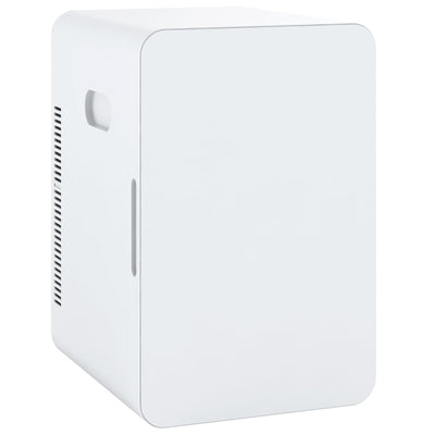 Kikihuose 22L/30Cans Mini Fridge for Bedroom, 12V DC Portable Cooler & Warmer, Small Beverage Refrigerator, for Car Office Desk & Dorm Room Food Beverage Skincare Beauty & Makeup (White)