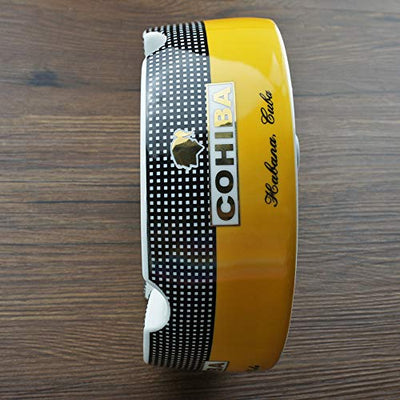 GUEVARA Cigar Ashtray Big Ashtrays for 8" Round Cigarettes Large Rest Outdoor Cigars Ashtray for Patio/Outside/Indoor Ashtray