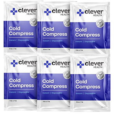 Instant Cold Pack | Disposable Ice Packs - Cold Therapy - for Injuries, Swelling, Inflammation, Muscle Strains, Sprains, Perfect for First aid Kit, outdoor activities, Athletes. 5x7 Inches, 6 Pack.