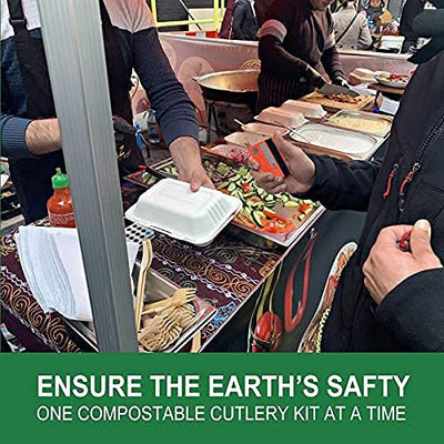 BANBU Bamboo Disposable Utensils- Bamboo Spoons for Eating 100% Biodegradable Compostable Renewable Natural Travel Cutlery Pack of 100- 6.7" Spoon