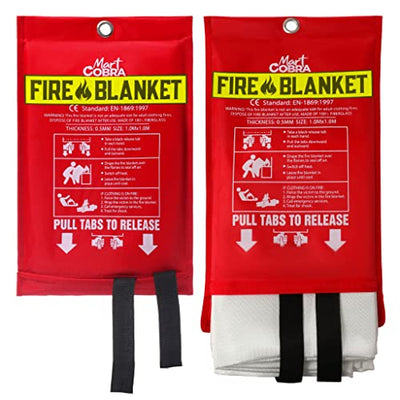 Emergency Fire Blanket for Home and Kitchen Fire Extinguishers for the House x2 Prepared Fire Blankets Emergency for Home Hero Fireproof Blanket Fire Retardant Blankets Grease Spray Emergency Blankets