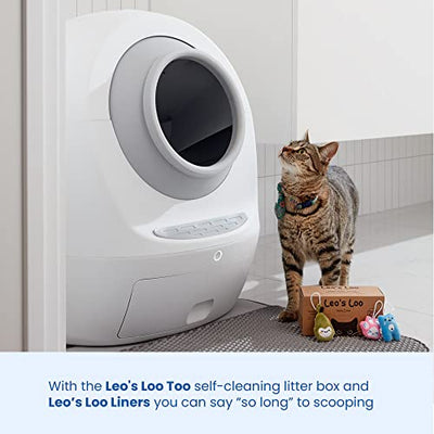 Leo's Loo Waste Litter Drawer Liners/Refills for Automatic Litter Boxes, heavy duty 2mil thick with drawstring, Unscented 25 count