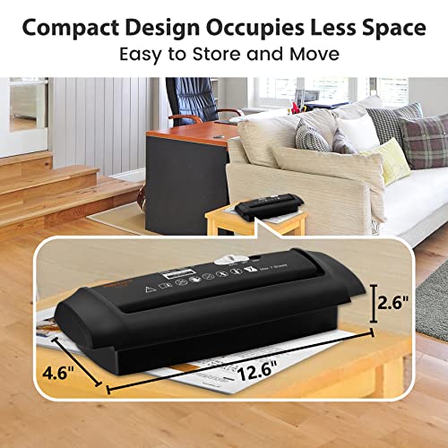 Paper Shredder Without Basket,VidaTeco 7-Sheet Strip Cut Shredder for ...