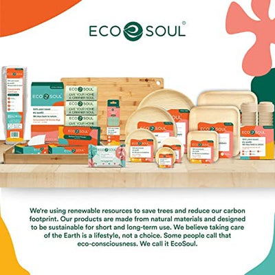 ECO SOUL 100% Compostable Cutlery [175-Pack] Disposable Wooden Cutlery Set I 100% Natural, Sturdy, Eco-friendly, Utensils Set I Biodegradable (75 Fork,50 Spoon, 50 Knife)