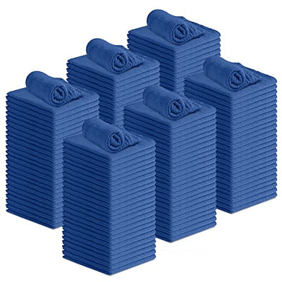 Avalon Towels Cotton Shop Towels – (Pack of 150) Size 12x14 Inches Cleaning Rags – Absorbent Shop Rags and Multipurpose Cleaning Towels for Automobiles, Industries, Garage and Homes (Blue)